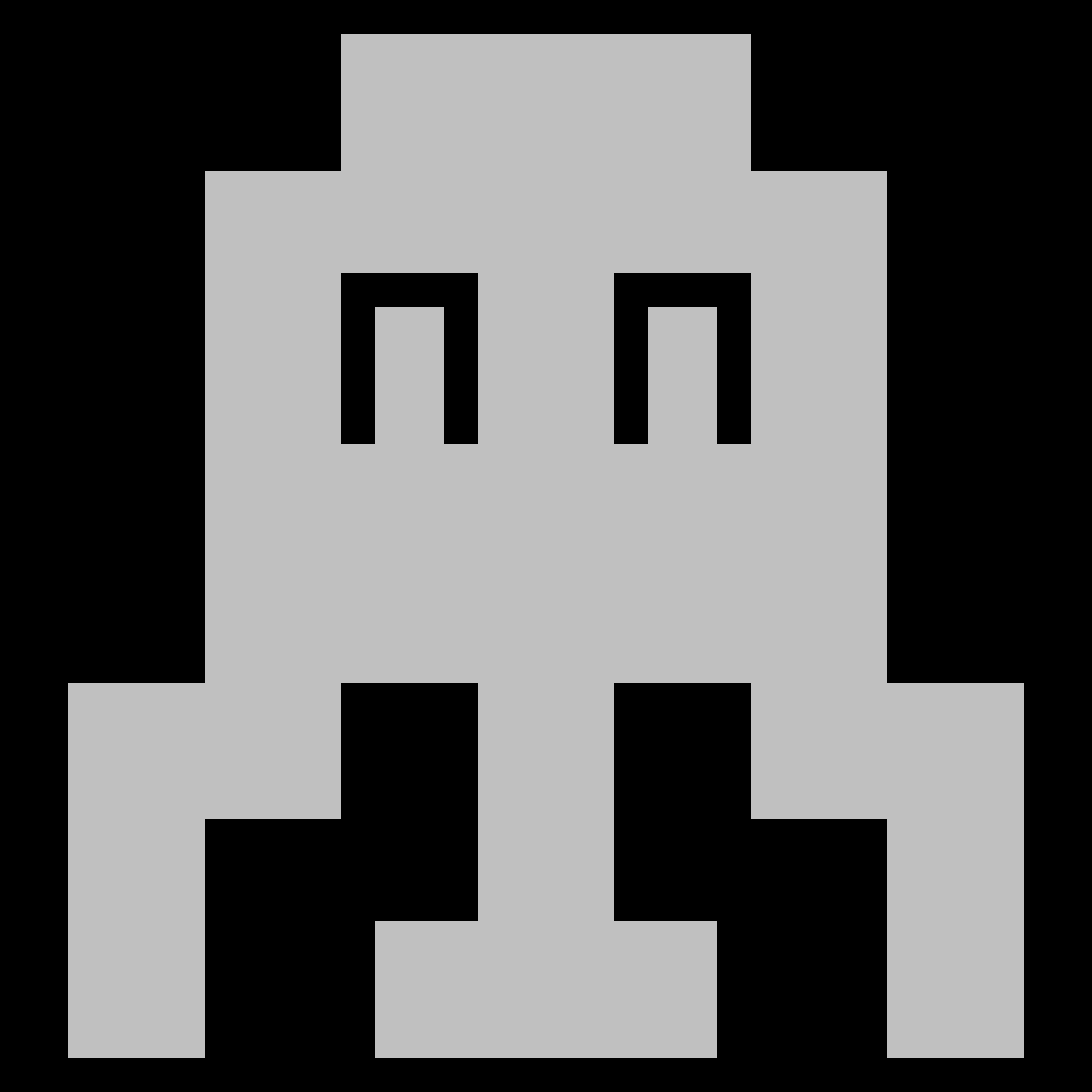 Little Invader - Light Grey procedurally generated pixel art NFT